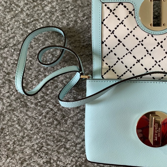 Kate Spade Baby Blue Clutch with strap - Picture 4 of 5